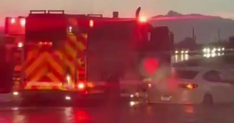 Storms cause flooded roadways, palm tree fires