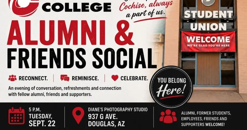 Cochise College invites alumni, friends to reconnect at Douglas social