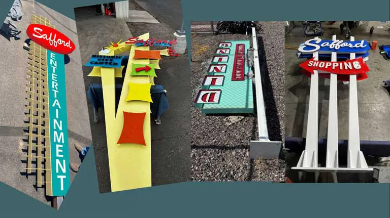 Access to power dictating when Safford highway signs are installed
