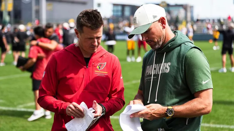 Mike And Matt LaFleur Reunite As Head Coaches For Cardinals-Packers Joint Work