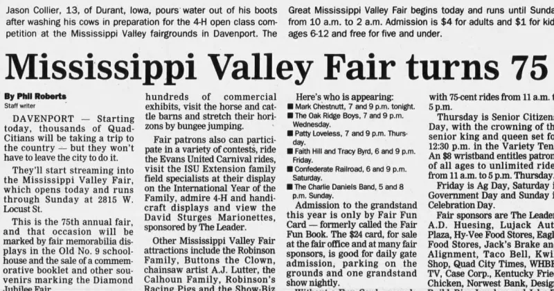Throwback Thursday: A look back at the Mississippi Valley Fair's Diamond Jubilee