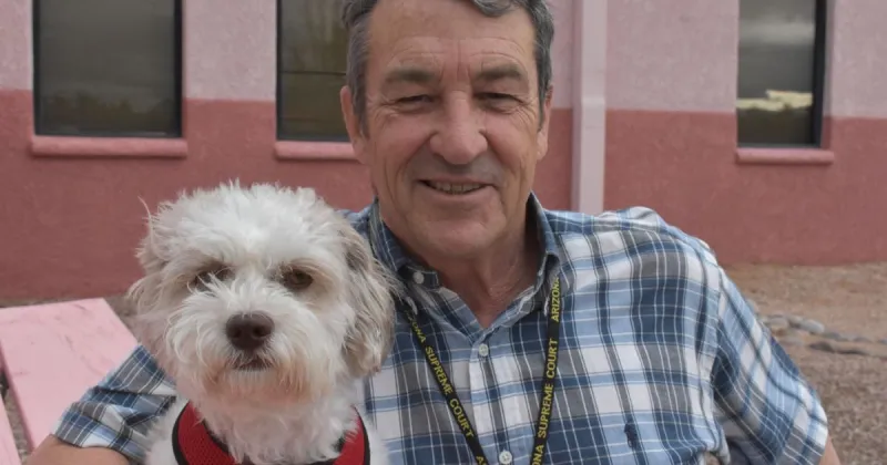 Judge's latest rescue dog joins courthouse staff