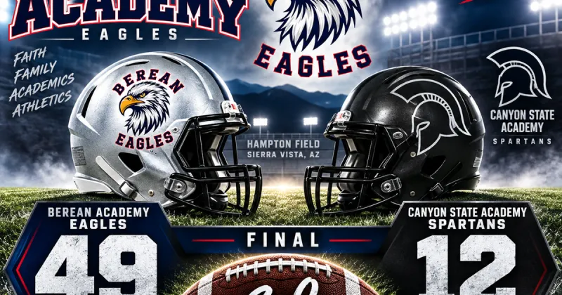 Berean Academy answers challenge, stays unbeaten with 49-12 win