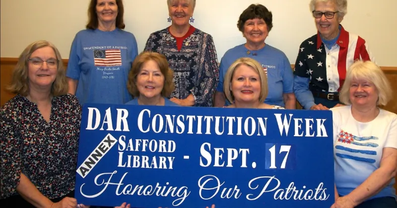 DAR to present constitution week program at Safford Library Annex