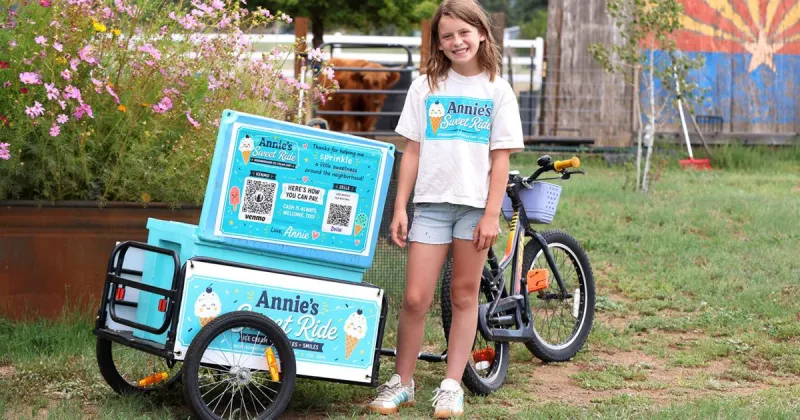 Riding down a rocky road, Doney Park's pint-sized peddler sells scoops with style