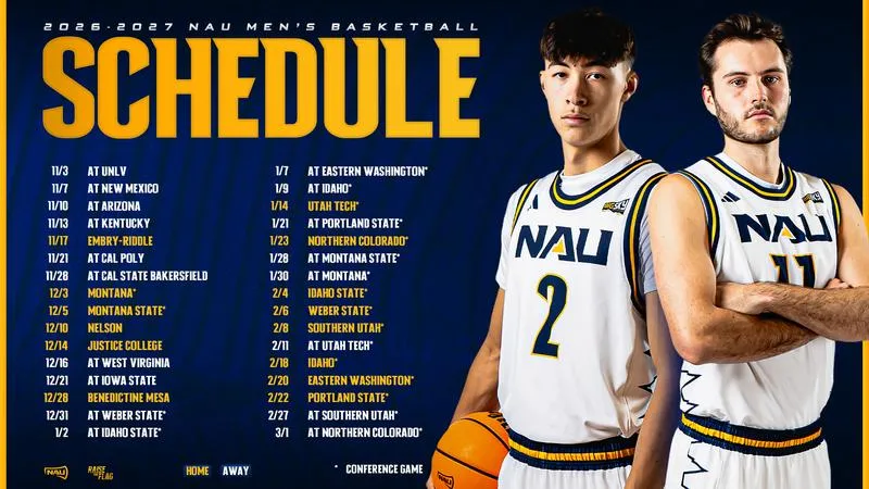 NAU Men's Basketball Announces Battle-Filled 2026-27 Schedule