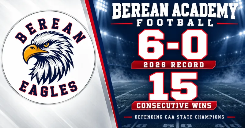Berean rolls past Skyline Prep 68-14, improves to 6-0
