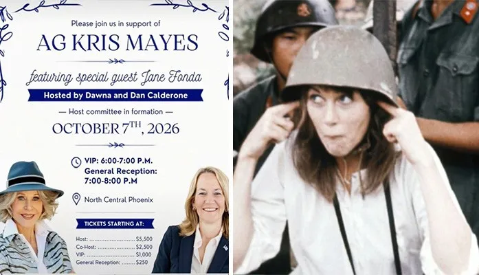 Jane Fonda Fundraiser For Mayes Draws Challenge From GOP Chair And Fellow Veterans