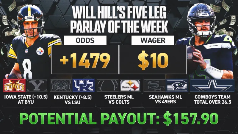 Will Hill's Parlay Of The Week: Back Seahawks, Steelers To Win In Week 5