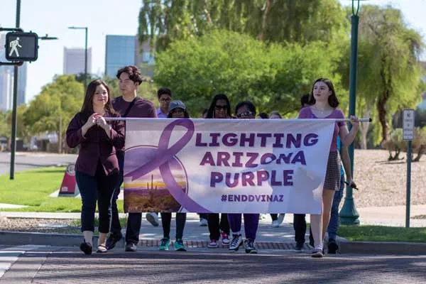 Governor's Office Lights Arizona Purple to Stand With Domestic Violence Survivors