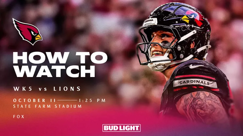 How To Watch: Cardinals vs. Lions, Week 5