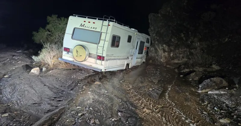 Family rescued from stranded RV in flash flood north of Lake Havasu City