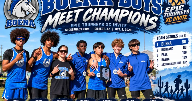 Buena boys capture Epic Tourneys cross country championship; girls place 12th