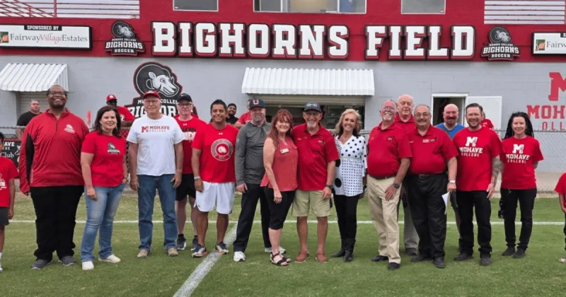 Mohave College celebrates renaming of Firebird Field to Bighorns Field
