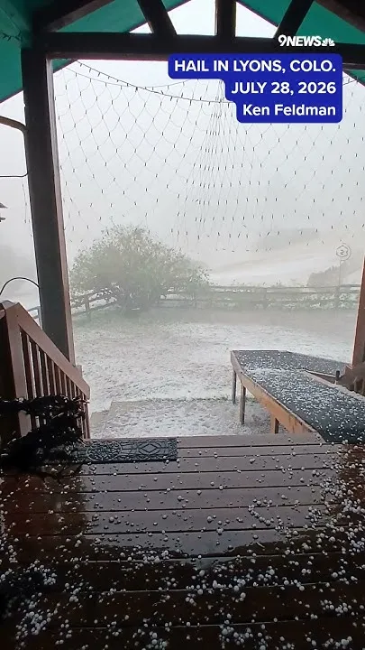 Hail falls in Colorado thunderstorm (Video)