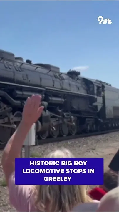 Historic Big Boy locomotive stops in Greeley (Video)