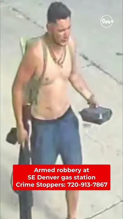 Denver police search for suspect in aggravated robbery at gas station (Video)