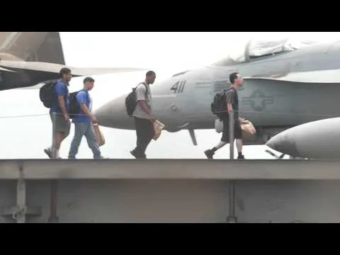 USS Abraham Lincoln makes first full port stop after 286 days at sea (Video)