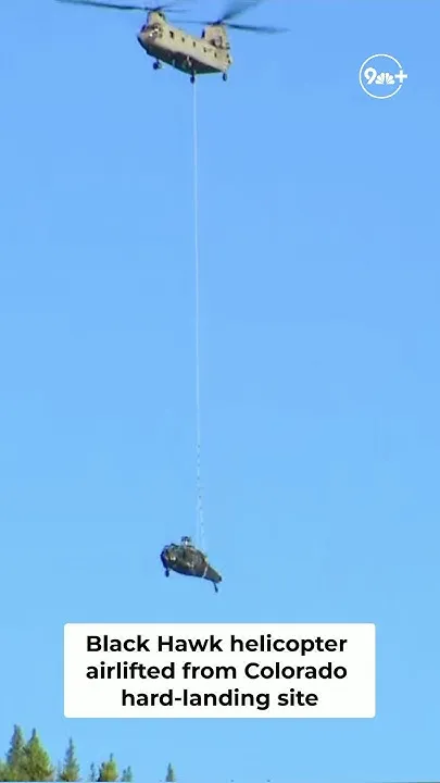 Black Hawk helicopter airlifted from hard-landing crash site in Colorado (Video)