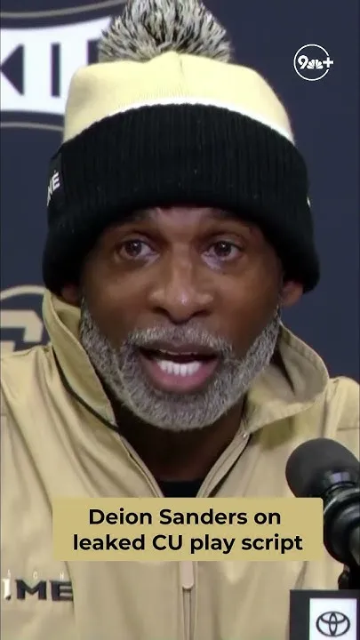 Deion Sanders reacts to play scripts found at team hotel (Video)