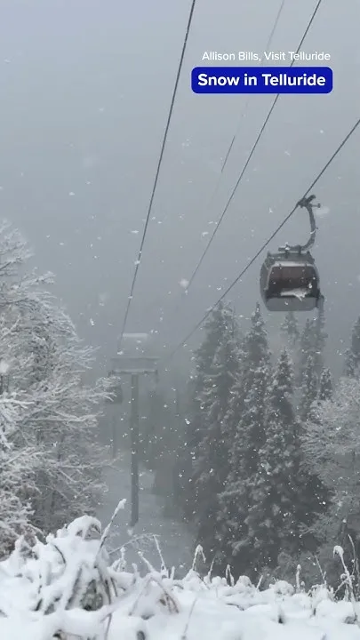 Winter wonderland: Snow is falling in Telluride, Colorado (Video)