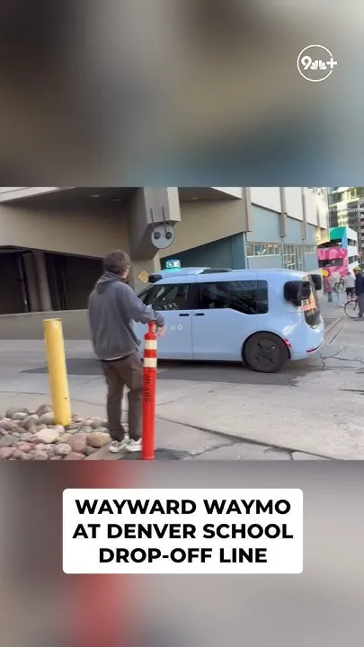 Waymo drives wrong way down a Denver school alley (Video)