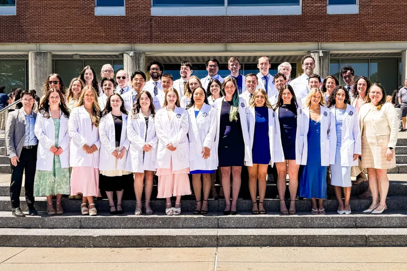 Doctor of Physical Therapy Students Receive White Coats as Program Celebrates 75 Years