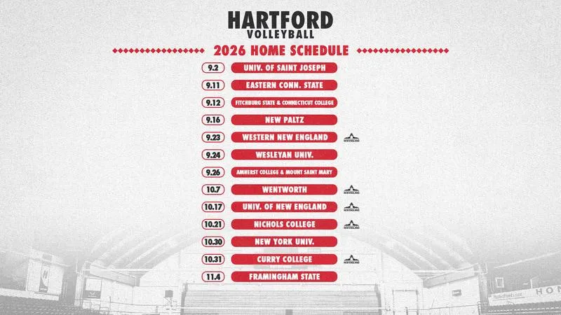2026 Hartford Volleyball Schedule Announced