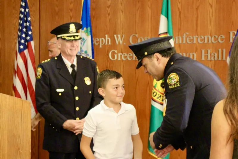 Greenwich Police Detective Justin Rivera Promoted to Sergeant