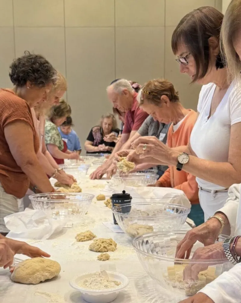 Braiding Tradition Together at Temple Sholom's Challah Bake