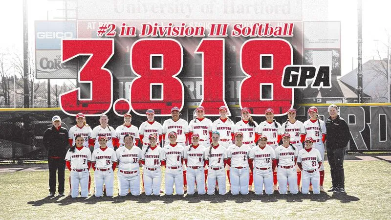 Hartford Softball Ranks #2 in Division III in Team GPA While 20 Hawks Named Easton / NFCA All-America Scholar-Athletes