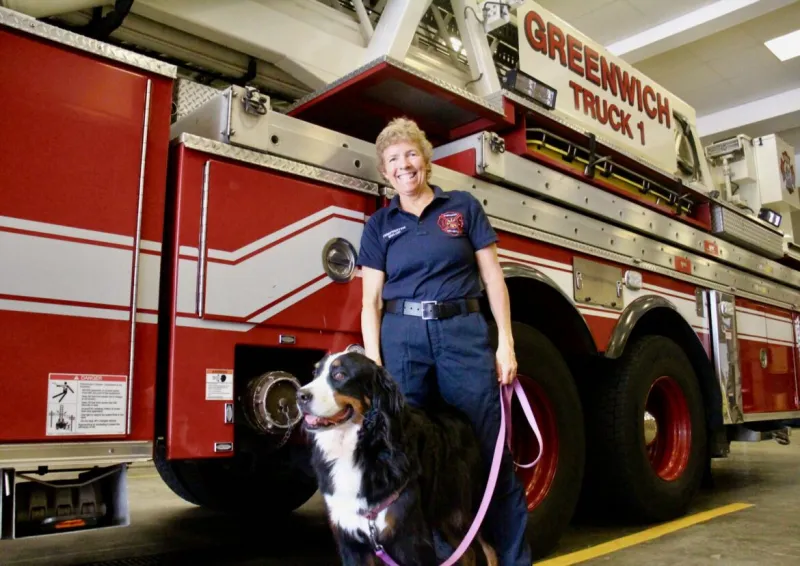 First Female Greenwich Firefighter, Whitney Welch Retires after 37 Years of Service