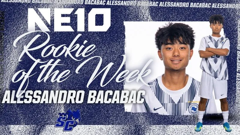 Alessandro Bacabac Named NE10 Men's Soccer Rookie of the Week