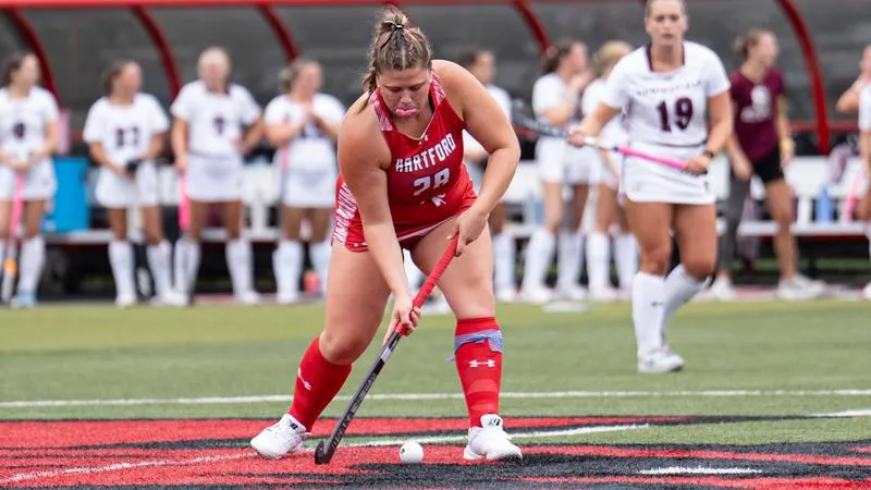 Hartford Field Hockey Rolls Elms College 6-0 to Get First Win of the Season