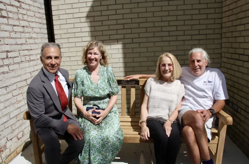 Memory of Edward Schachter Honored with Greenwich Ave Bench Dedication