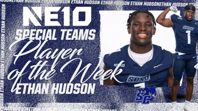 SCSU Football's Ethan Hudson Named NE10 Special Teams Player of the Week