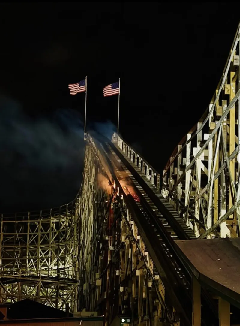 Weekend Fire Damages Playland Dragon Coaster; Causes Suspected to be Accidental
