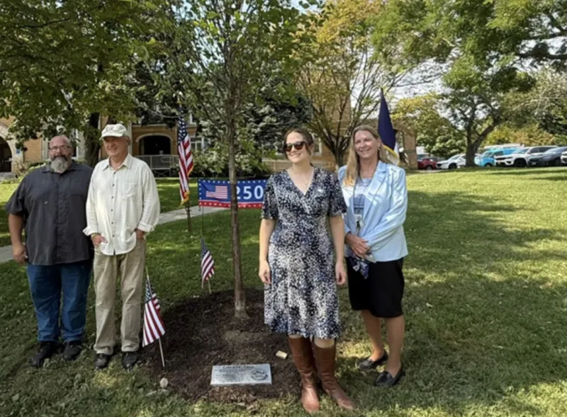 Liberty Tree Planted on Havemeyer Lawn Dedicated to the 250th Anniversary of US Founding