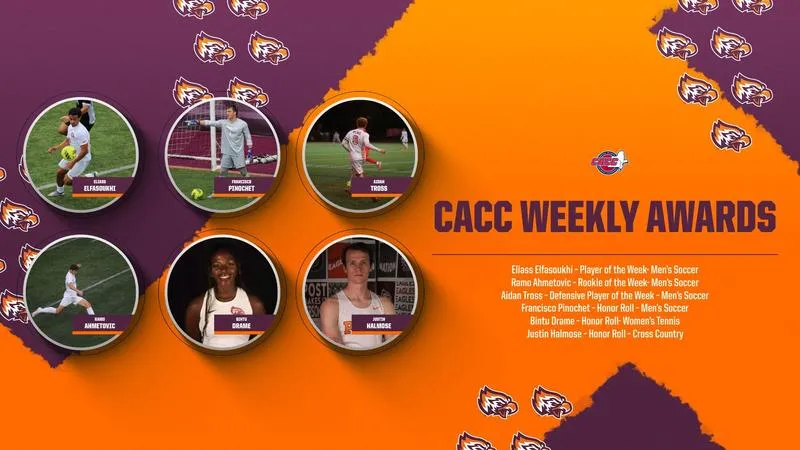 Six Eagles Named to CACC Weekly Awards as Elfasoukhi, Ahmetovic, and Tross Lead the Way with Player, Rookie, and Defensive Player of the Week