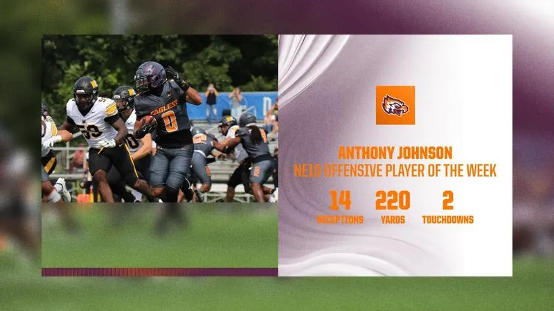Anthony Johnson Takes Home NE10 Offensive Player of the Week for the Eagles