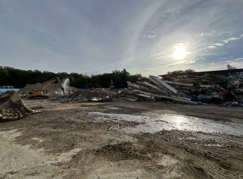 Old Central Middle School Demolition Nears Completion