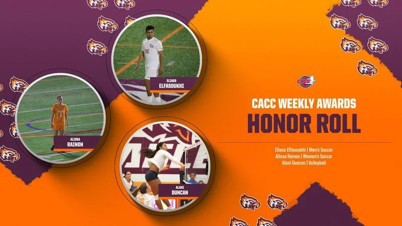 Three Athletes Named to this Weeks CACC Weekly Awards