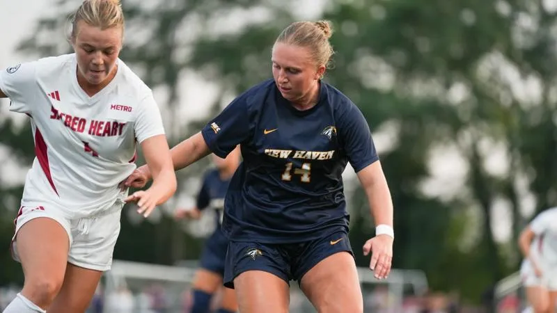 New Haven Women's Soccer Scores Twice but Falls 3--2 to Central Connecticut State