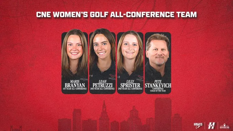 Four Hawks Named to Conference of New England Women's Golf All-Conference Team