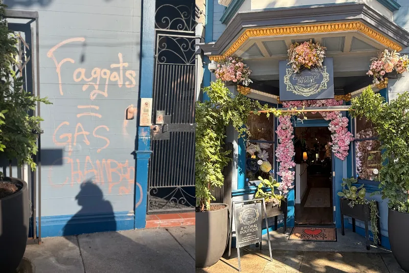 Castro Floral Shop Defaced With Anti-Gay Graffiti