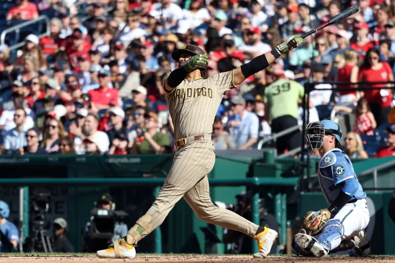 Finally! Fernando Tatis Jr. crushes a 451-foot drive for his first home run of the season