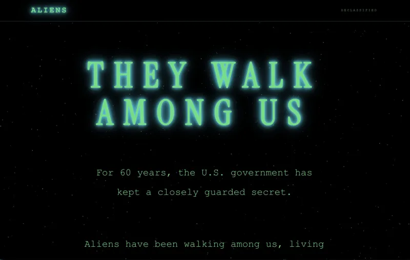 The White House's new site about 'aliens' has nothing to do with UFOs