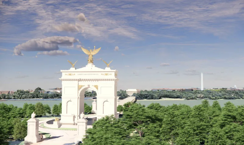 Trump's Triumphal Arch Would Alter Monument Views and Traffic Patterns, Report Says