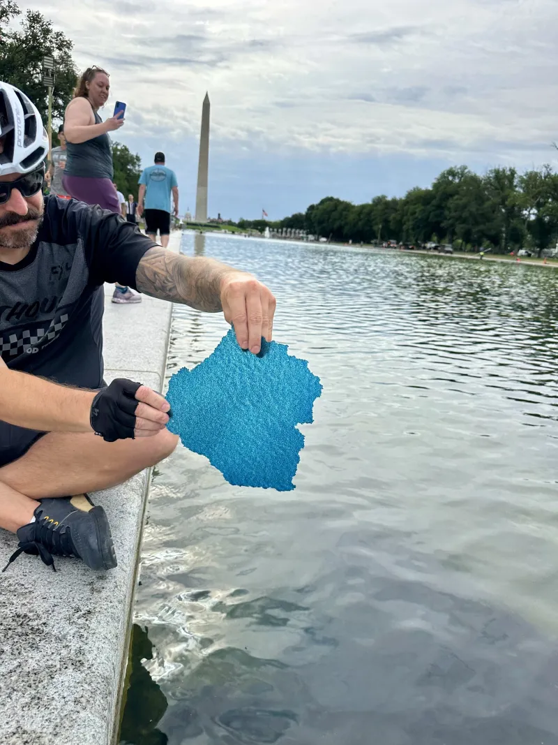 PHOTOS: Yes, the Blue Paint Is Peeling Off the Reflecting Pool