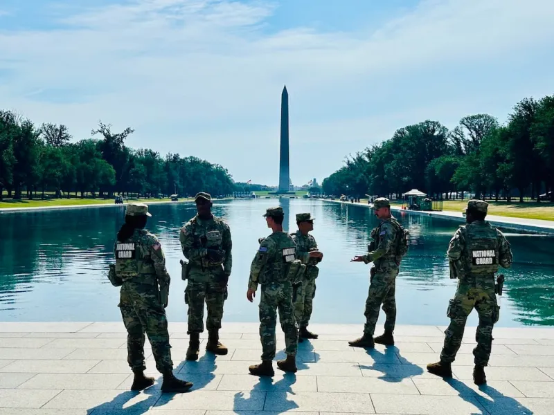 Now the National Guard Is at the Reflecting Pool